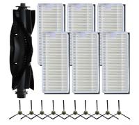 Set di filtri di ricambio per spazzole laterali per spazzole principali compatibili per Lefant per U180 per M1 per M2 Pro per M2 Plus per aspirapolvere robot LS1 (B)