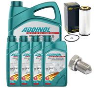 Set Di Filtri Olio ADDINOL 5W-30 9 Litri + Vite Per VW Crafter 30-50 30-35