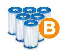 Set di filtri per pompa tipo B, 6 pezzi INTEX 29005 x6