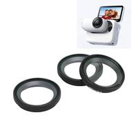 Set di Filtri UV per Action Cam da 3 Pezzi, Telaio in Lega di Alluminio con Rivestimento in Vetro Ottico HD, Video Fotografico Trasparente, per Fotocamera Sportiva GO3S, Filtro