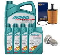 Set Di Filtro Olio ADDINOL 0W-30 9 Litri + Vite Per VW Touareg 2.5 R5 TDI