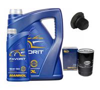 Set Di Filtro Olio MANNOL 15W50 7 Litri + Vite Per Opel Frontera A 2.5 TDS