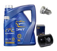 Set Di Filtro Olio MANNOL 15W50 API 6 Litri + Vite Per Audi A4 A6 A8 Skoda