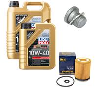 Set Di Filtro Olio Motore 10W-40 LIQUI MOLY 6 Litri + Vite Per Mercedes E-Class