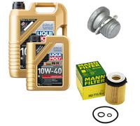 Set Di Filtro Olio Motore 10W-40 LIQUI MOLY 6 Litri + Vite Per Mercedes E-Class
