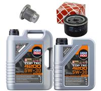 Set Di Filtro Olio Motore 4200 5W-30 LIQUI MOLY 6 Litri + Vite Per Renault Volvo