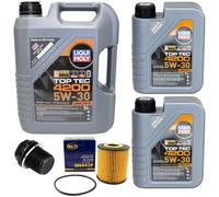 Set Di Filtro Olio Motore 5W-30 LIQUI MOLY 7 Litri + Vite Per Volvo S80 I T6 184