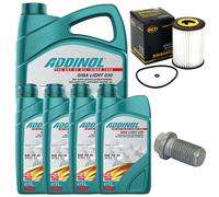 Set Di Filtro Olio Motore ADDINOL 0W-30 9 Litri + Vite Per Mercedes E-Class W211