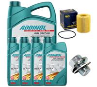 Set Di Filtro Ollio ADDINOL 0W-30 9 Litri + Vite Per Lexus LS GS 460 AWD F4
