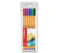 Set di fineliner STABILO 6 pz, 0,4 mm