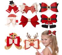 Set di fiocchi natalizi per ragazze, accessori per capelli natalizi, per viaggi, lavoro, spiaggia, feste, pranzo, scuola, pendolarismo, casa, uomini e donne