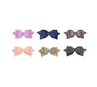 Set di fiocchi per capelli per principianti con clip a fiocco con punti di colla per rendere elegante - fermagli per capelli per ragazze e donne 6 pezzi/12 pezzi fiocchi bambina