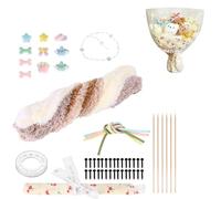 Set di fiori con scovolini, fiori con scovolini per lavoretti, lavoretti floreali per bambini con carta da regalo e nastro, può realizzare 6 graziosi cuccioli, scovolini per decorazioni fai da te e pe