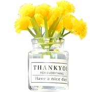 Set di fiori in miniatura in vaso in scala 1:6, per case delle bambole, composizioni floreali realistiche per piattaforme di treni, giardini fatati e micro paesaggi (B-1)