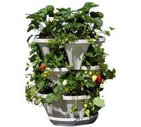 Set di fioriere verticali impilabili a 3 livelli, per interni, esterni, con ripiani autoirriganti dall'alto verso il basso, vasi intelligenti, utilizzati per fragole, erbe, peperoni, fiori e piante