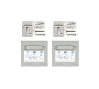 Set di fissaggio autoadesivo per portafoto, portaspecchi, supporto per Dibond (2x supporto | gancio a Z, 70x70mm)