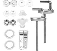Set di fissaggio per sedile WC con cerniere in acciaio inox che forniscono resistenza e stabilità per diversi modelli di sedile WC