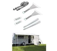 ProPlus 361729 - Set di tensioni, 2 x 4,8 m, con fissaggio a listello per binari