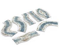 Set di fiumi modulari 2D compatibili con Warmachine & Hordes, Warhammer Age of Sigmar, Warhammer 40k, Star Wars Legion - Inverno - 7 pezzi