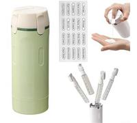 Set di flaconi da viaggio ricaricabili 4 in 1, design a prova di perdite, con dispenser a pressione per shampoo, lozioni, balsamo, crema, contenitore portatile in ABS verde e bianco per viaggi in