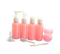 Set di Flaconi da Viaggio Ricaricabili Rosa in Pet 9 Pezzi