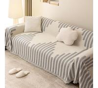 Set di Fodere per Cuscini Morbide Fodere In Cotone Ciniglia per Cuscini Dello Schienale del Divano da Pavimento, Fodera per Divano per Animali Domestici Lavabile In Lavatrice Grey 180x300cm