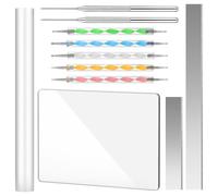 Set Di Fogli In Acrilico Con Rullo In Argilla Polimerica 11Pz Per Fai Da Te