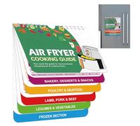 Set di Fogli Magnetici per Friggitrice ad Aria, Air Fryer Cheat Sheet Magnet, Grafico dei Tempi di Cottura, Facile da Leggere, Accessori per Friggitrice ad Aria Guide Cooking Times