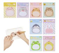 Set di foglietti adesivi da 320 fogli, 16 blocchetti di note a forma di animale, perfetti per casa, ufficio o scuola, 8 simpatici disegni di animali
