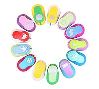 Set di foratrici DIY con 19 modelli forme foratrice per carta azionata da molla e risparmiatrice fatica arti mestieri scrapbooking journaling