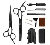 Set di forbici capelli, Set di Forbici parrucchiere professionali 6,7", forbici per sfoltire i capelli, con mantello da parrucchiere, adatto per famiglie, saloni, donne, uomini e bambini