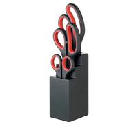 Set di forbici da cucina con blocco set di cesoie multiuso da 4 pezzi nero