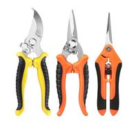 Set di forbici da giardino 3 pezzi Attrezzo da giardinaggio professionale in acciaio inossidabile con manici ergonomici antiscivolo(3 pcs)