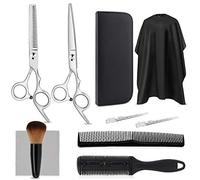 Set Di Forbici Da Parrucchiere, 9PCS - Forbici Per Sfoltire I Capelli, Mantella Da Barbiere, Rasoio E Clip, Tagliare I Capelli Per Saloni Di Bellezza, Casa, Kit Di Forbici Per Uomini E Donne