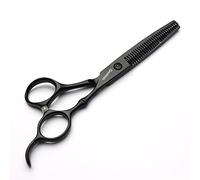 Set di Forbici da Parrucchiere Nere da 6 Pollici, Strumento Per Parrucchiere, 440c, Forbici da Parrucchiere Per Sfoltire i Capelli, In acciaio Inossidabile ad alta Durezza, (6 Pollici)