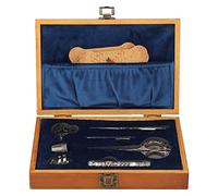 Set di Forbici da Ricamo Vintage Set di Forbici da Cucito in Legno in Acciaio Inossidabile Kit di Forbici da Cucito Multifunzionali Strumenti per Cucito, Artigianato, Opere D'arte, Ricamo,(Argento)