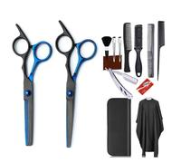 Set di forbici da taglio dei capelli professionali - kit di barbiere in acciaio inossidabile Ttoogo, cesoie di diradamento, forbici testurizzanti e altro ancora per l'uso della casa del salone