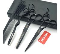 Set di forbici per capelli da 6,0 pollici Forbici per tagliare i capelli e forbici per sfoltire con pettini da rasoio in 1 set
