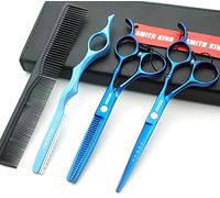 Set di forbici per capelli da 6,0 pollici Forbici per tagliare i capelli e forbici per sfoltire con pettini da rasoio in 1 set
