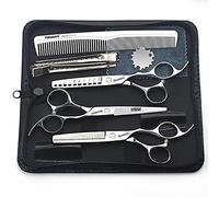 Set di Forbici Professionali per Parrucchieri da 6 Pollici, per Taglio di Capelli, per Parrucchieri, per sfoltire e rifinire i Capelli Lunghi, in Acciaio 440c, multifunzionali