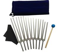 Set Di Forchetti Di Tuning Chakra, 7 Chakra + 1 Forcella Sintonizzazione Del Cuore Dell'anima, Con Martello Di Gomma, Sacchetto Di Archiviazione Di Velluto, For Strumenti Di Guarigione Del Suono