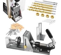 Set di fori tascabili, guide per la lavorazione del legno, utensili ad angolo articolato, portatile, regolabile, per lavori di carpenteria e lavorazione del legno