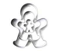 Set di formine a forma di omino di pan di zenzero, 3/6, 5/10 cm, in acciaio INOX