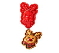 Set di formine per biscotti a forma di calza di Natale | Strumento per pasticceria in rilievo per dolci natalizi, Babbo Natale, pan di zenzero, calza della Befana, albero di neve