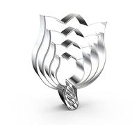Set di formine per biscotti a forma di fiore tulipano, misura grande, 12,7 cm, 10,2 cm, 3 pollici, 5,1 cm, 4 pezzi in acciaio inossidabile