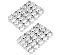 Set di formine per biscotti a forma di pesce, con 2 pezzi e 25 cavità a forma di pesce rosso, in acciaio inox, per un taglio efficiente dell'impasto