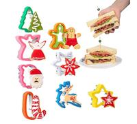 Set di formine per biscotti di Natale - da forno in acciaio inossidabile da 8 pezzi, include forme di di neve, albero, pan di, cervo e Babbo Natale, per biscotti, torte, pasticci