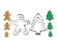 Set di formine per biscotti natalizi, formine per biscotti a forma di omino di pan di zenzeros, formine per biscotti a forma di albero di Natale, formine natalizie per la cottura al forno