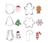 Set Di Formine Per Biscotti Natalizi | Utensili Da Forno Babbo Natale E Pupazzo Di Neve,Stampini In Metallo Per Biscotti Delle Feste,Per Dolci Con Pasta Di Zucchero Per Festa