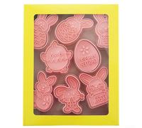 Set di formine per biscotti pasquali, con 8 divertenti forme 3D per fare biscotti, pasticcini e progetti artigianali con la famiglia